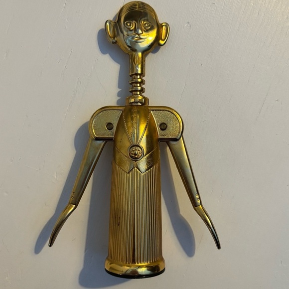 Vintage 1983 metal gold tone Pierre the Sommelier corkscrew, made in Italy - Picture 1 of 11